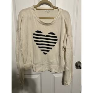 Z SUPPLY Sienna Heart Sweater Large